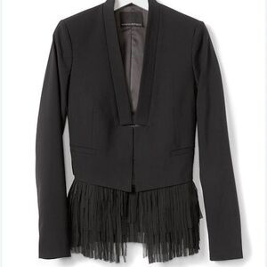 Banana Republic Black Fringe Jacket